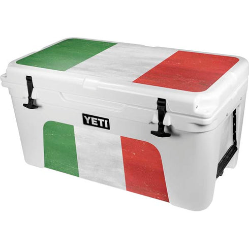 Italy Flag Distressed YETI Tundra 65 Hard Cooler Skin